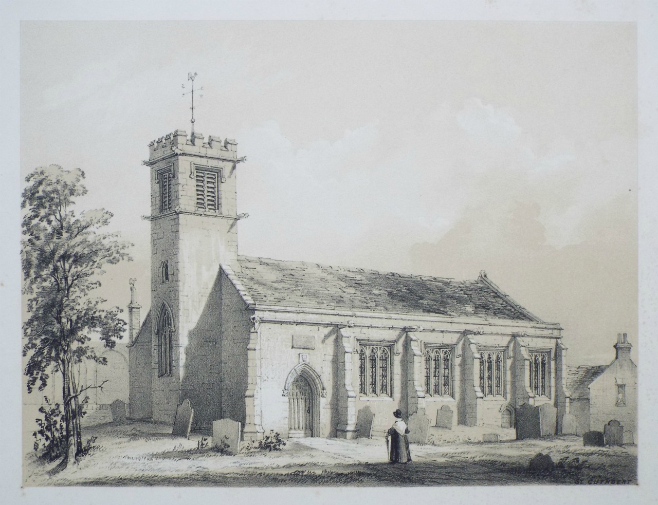 Lithograph - St. Cuthbert - Monkhouse