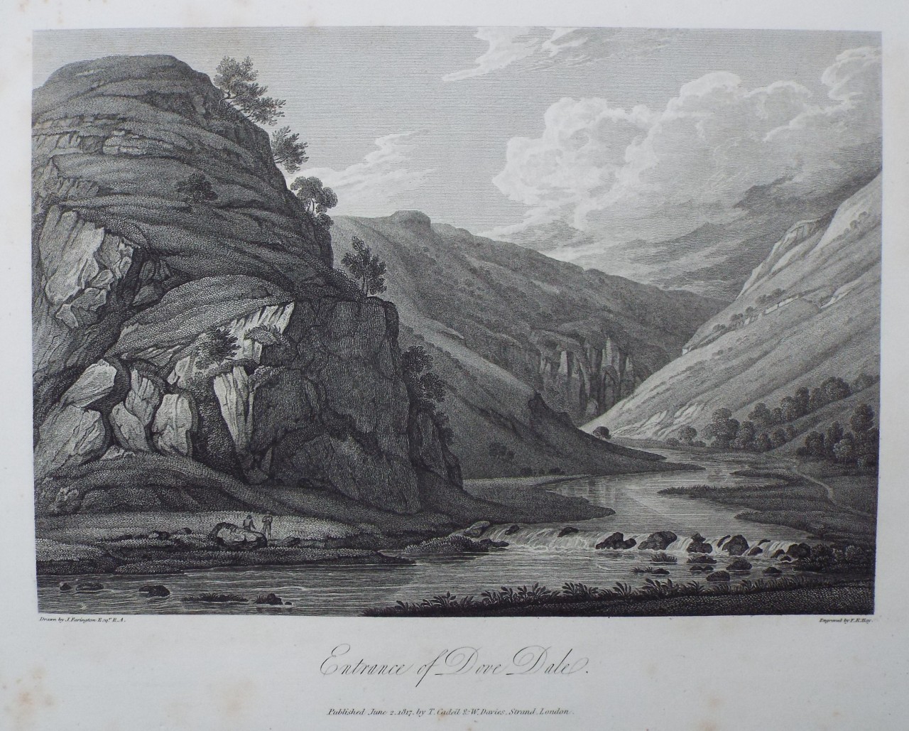 Print - Entrance of Dove Dale. - Hay