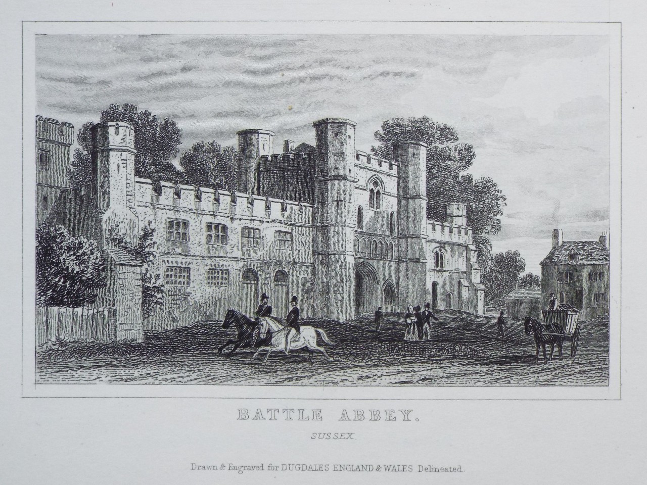 Print - Battle Abbey. Sussex.