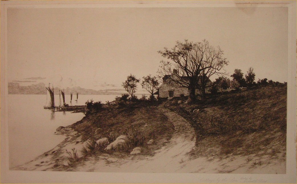 Etching - Cottages by the Sea - Rost,