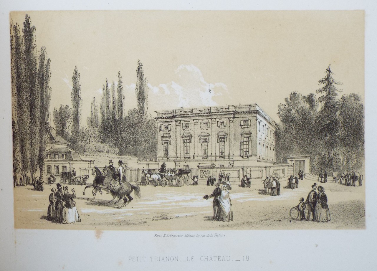 Lithograph - Petit Trainon. Le Chateau. - 