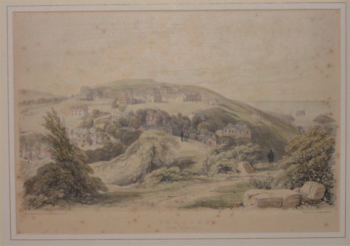 Lithograph - Torquay from Park Hill - Spreat