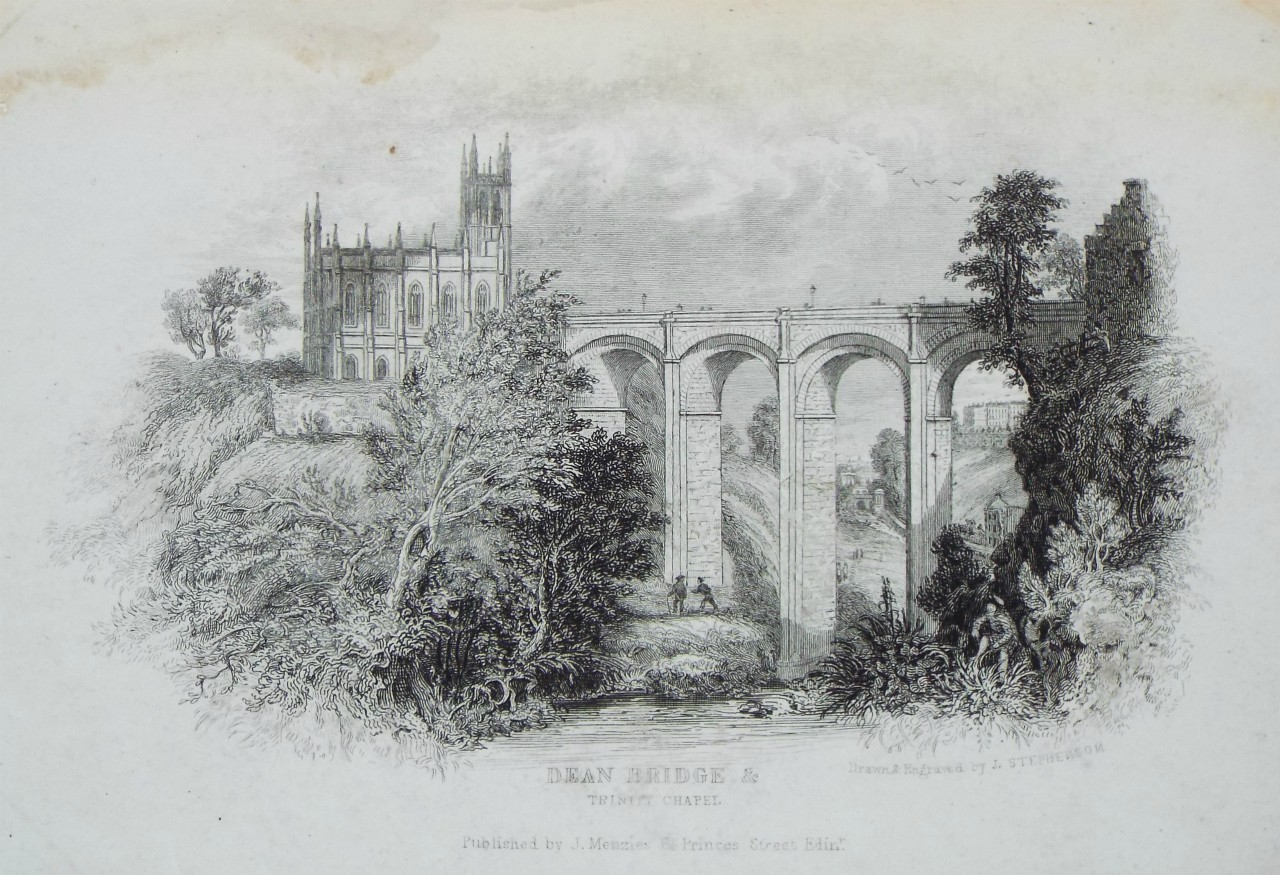 Steel Vignette - Dean Bridge & Trinity Chapel - Stephenson