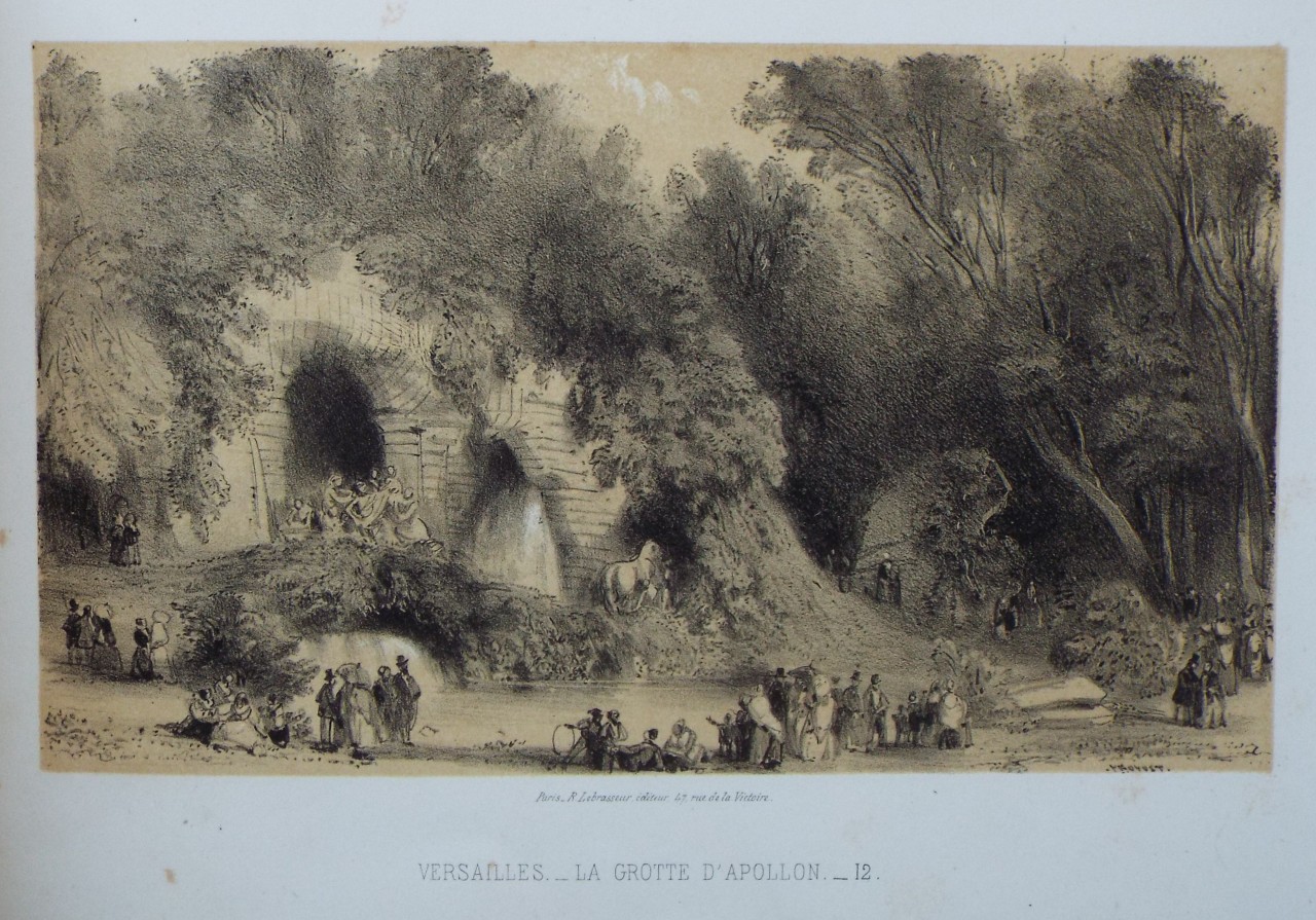 Lithograph - Versailles. La Grotte d'Apollon. - 