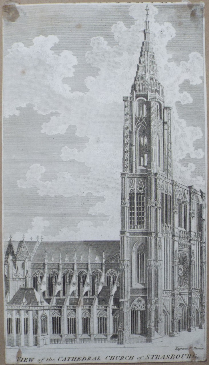 Print - View of the Cathedral Church of Srasbourg, - Thomas