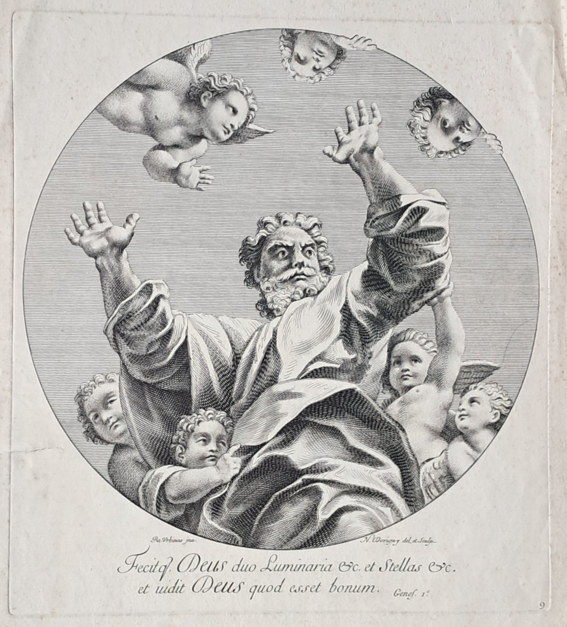 Print - Fecid q. Deus duo Luminaria &c. et Stellas &c. et uidit Deus quad essem bonum. - Dorigny