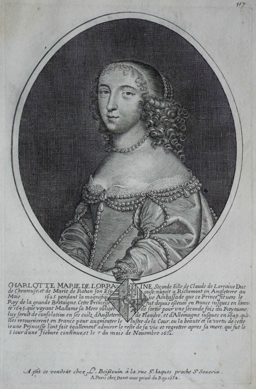 Print - Charlotte Marie de Lorraine