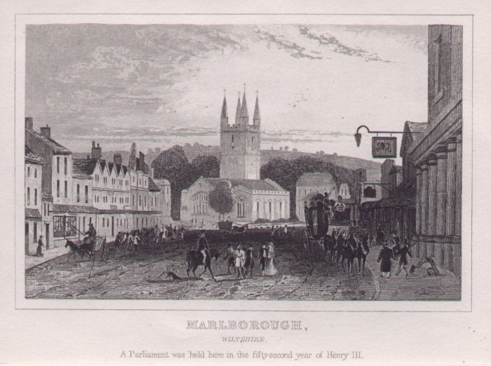 Print - Marlborough, Wiltshire A Parliament held here in the....
