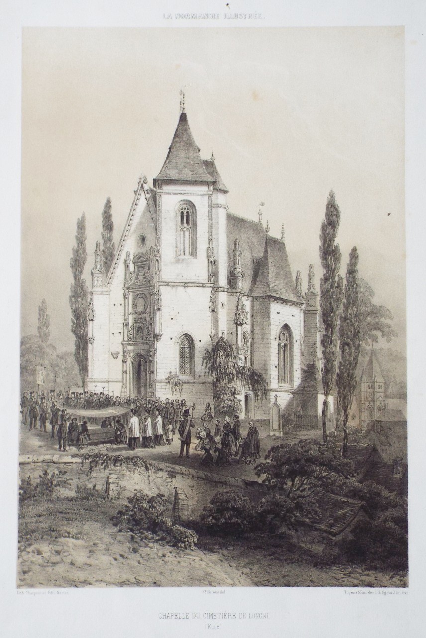 Lithograph - Normandie - Longhi