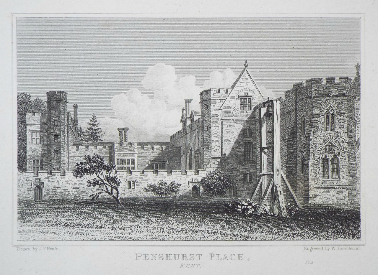 Print - Penshurst Place, Kent. - Tombleson