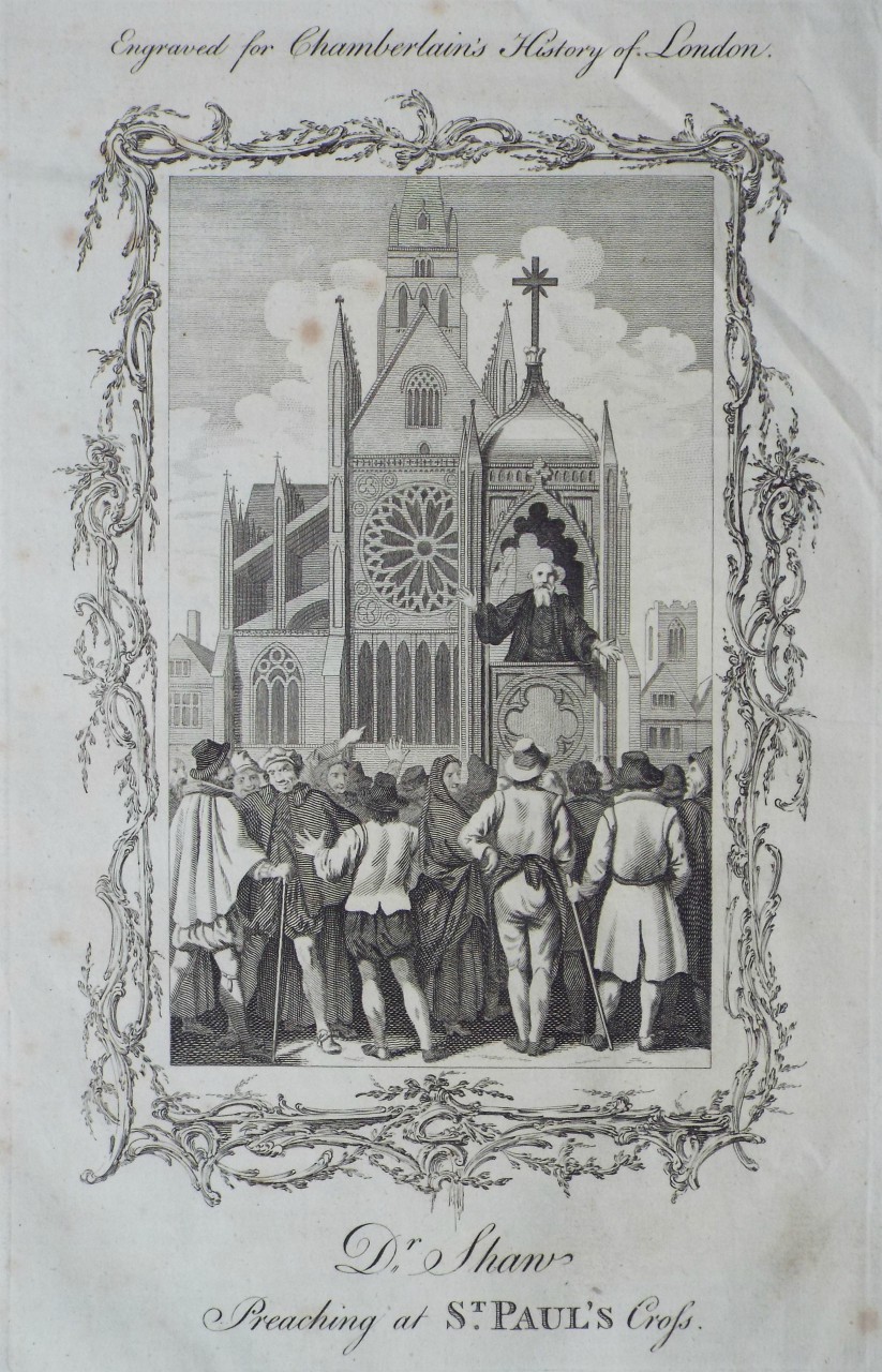 Print - Dr. Shaw Preaching at St. Paul's Cross.