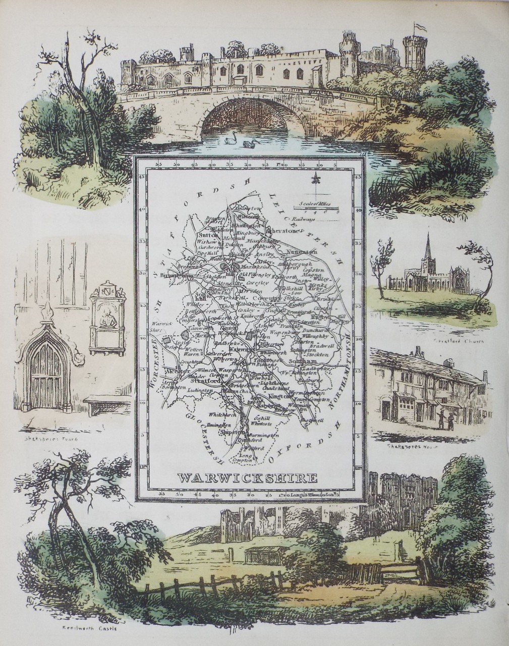 Map of Warwickshire