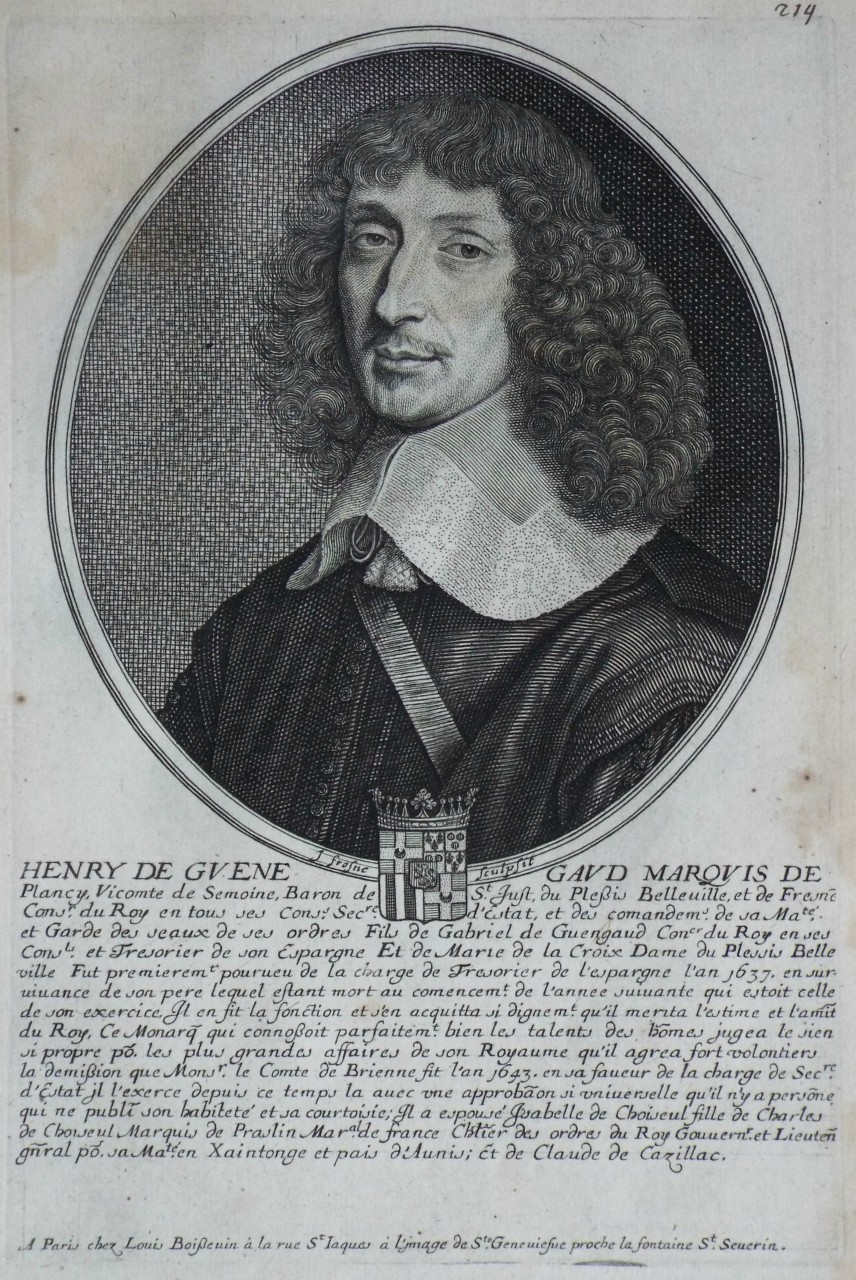 Print - Henry de Guene Gaude Marquis de Plancy