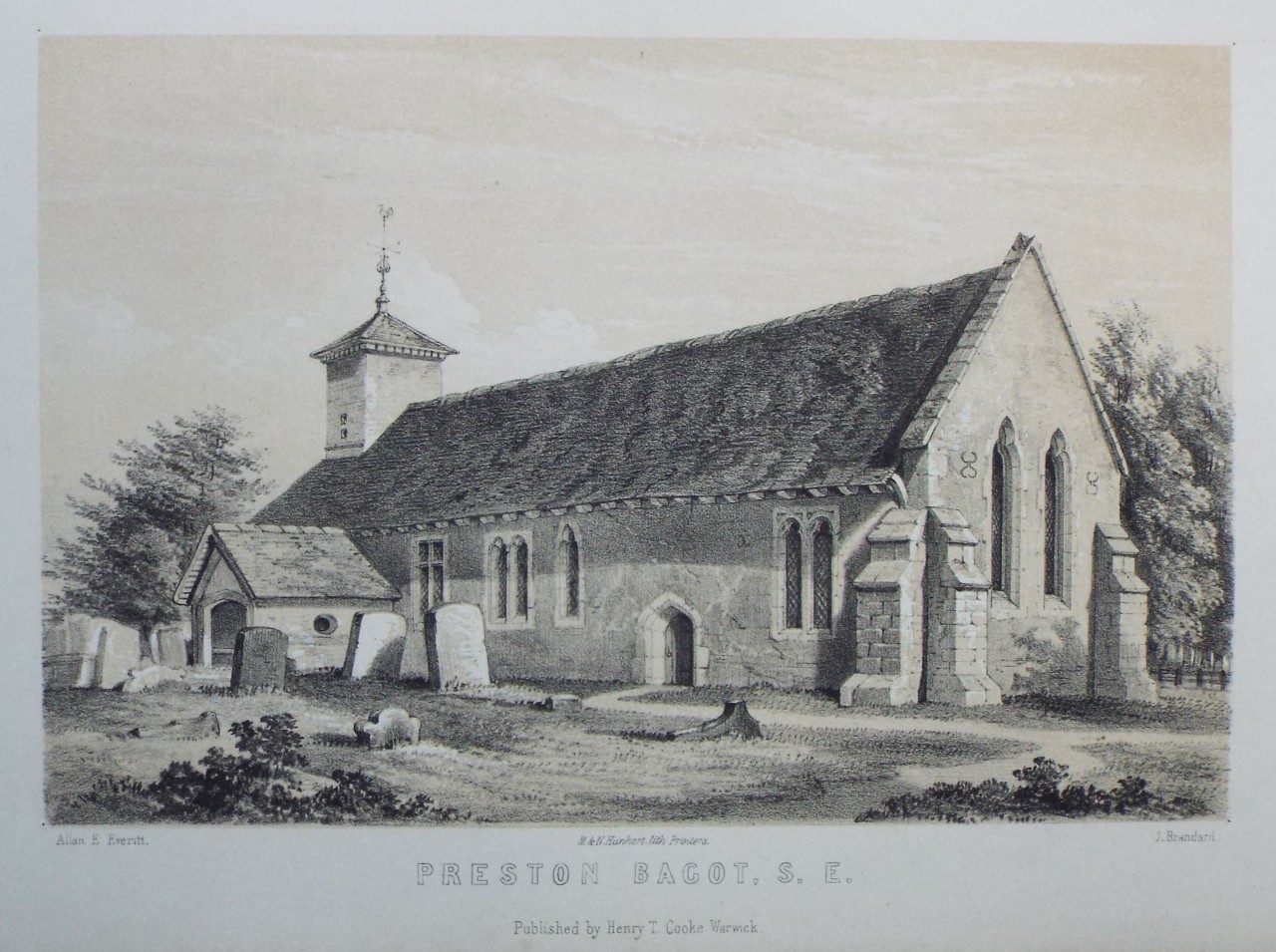 Lithograph - Preston Bagot, S. E. - Brandard
