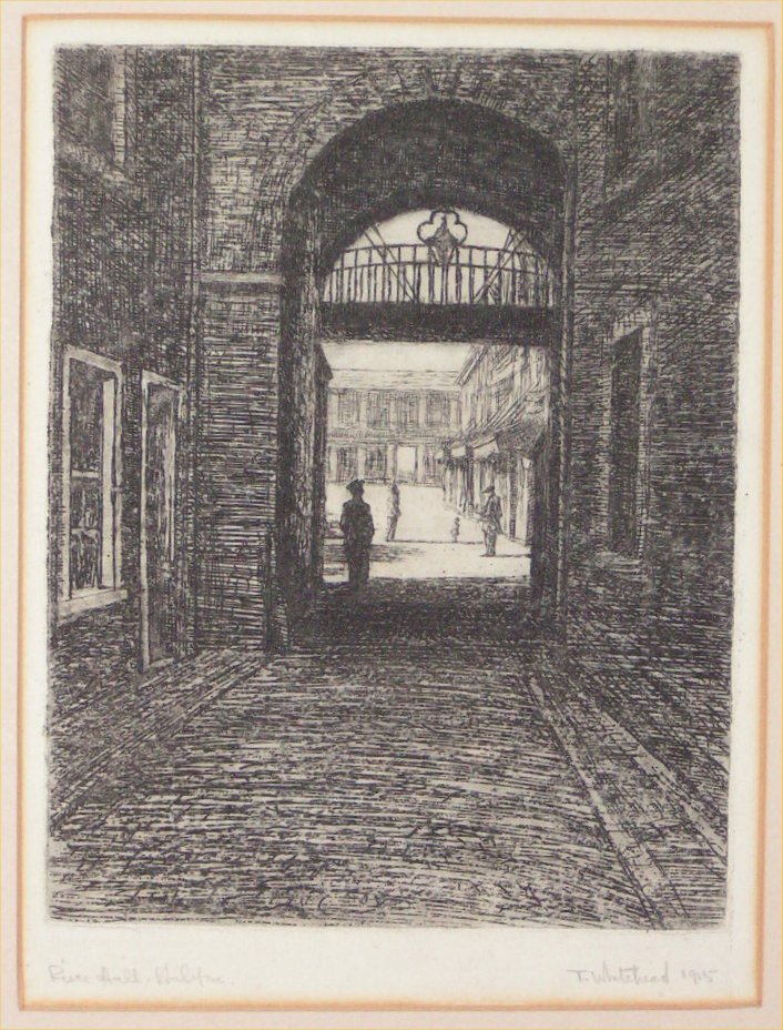 Etching - Piece Hall Halifax - Whitehead