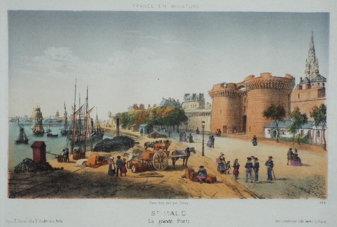 Lithograph - St Malo La Grande Porte - 