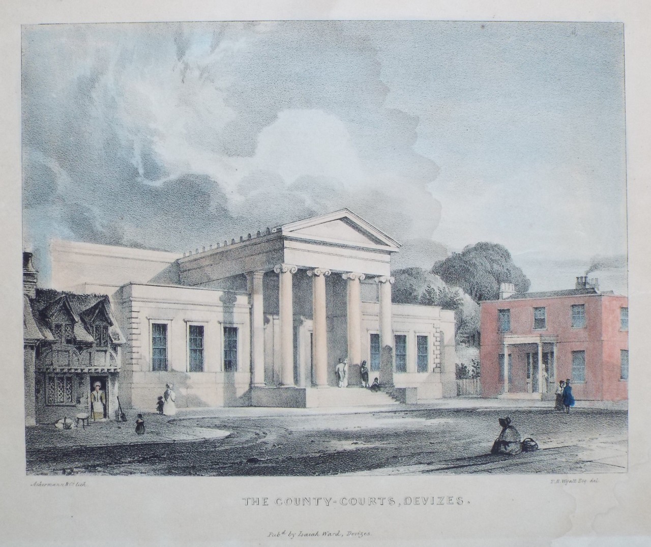 Lithograph - The County-Courts, Devizes