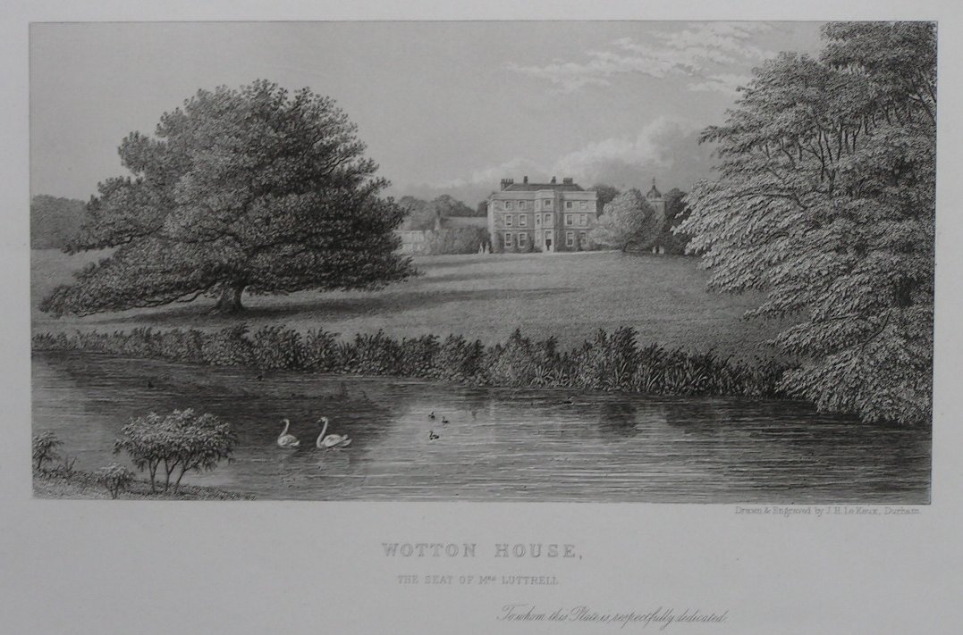 Print - Wotton House, The Seat of Mrs Luttrell - Le