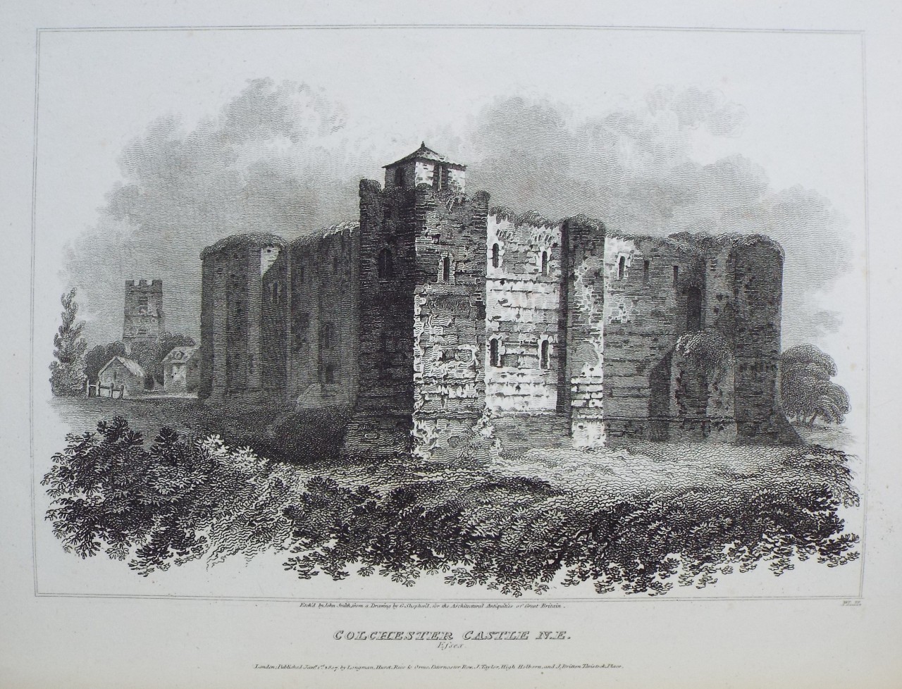 Print - Colchester Castle N.E. Essex. - Smith