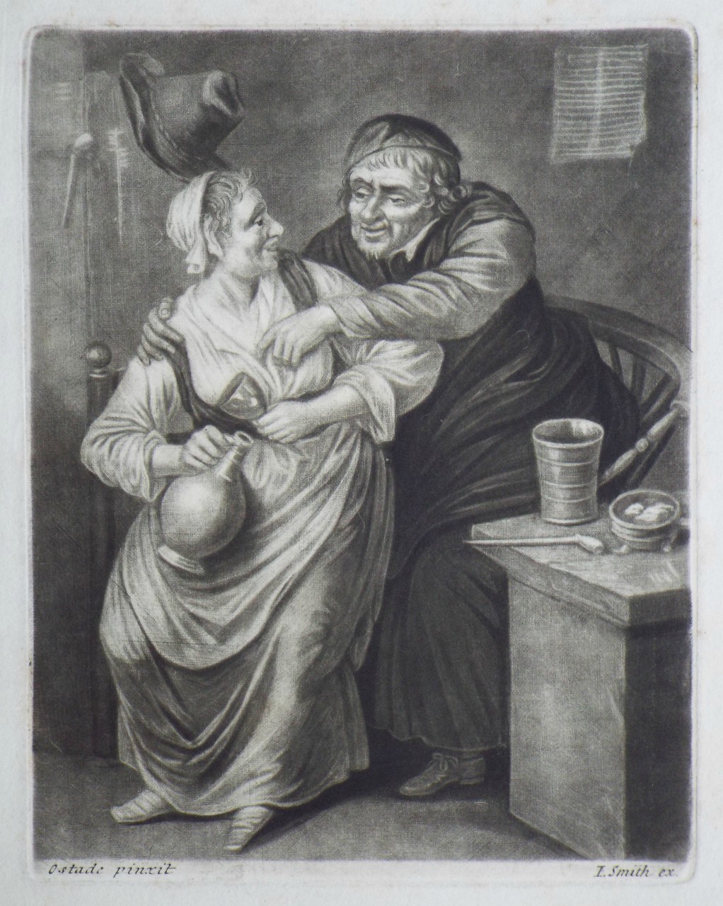 Mezzotint - (Tavern scene) - Smith