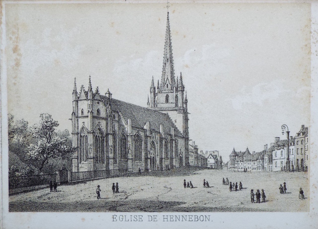 Lithograph - Eglise de Hennebon.