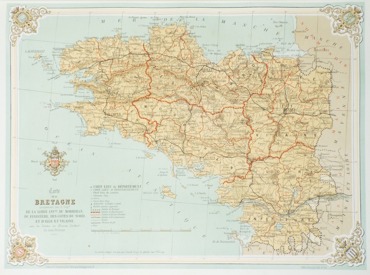 Map of Brittany - Brittany