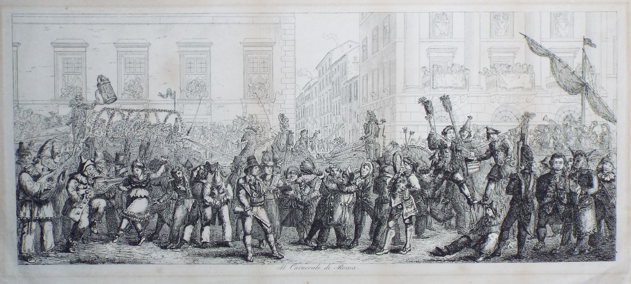Etching - Il Carnevale di Roma.
