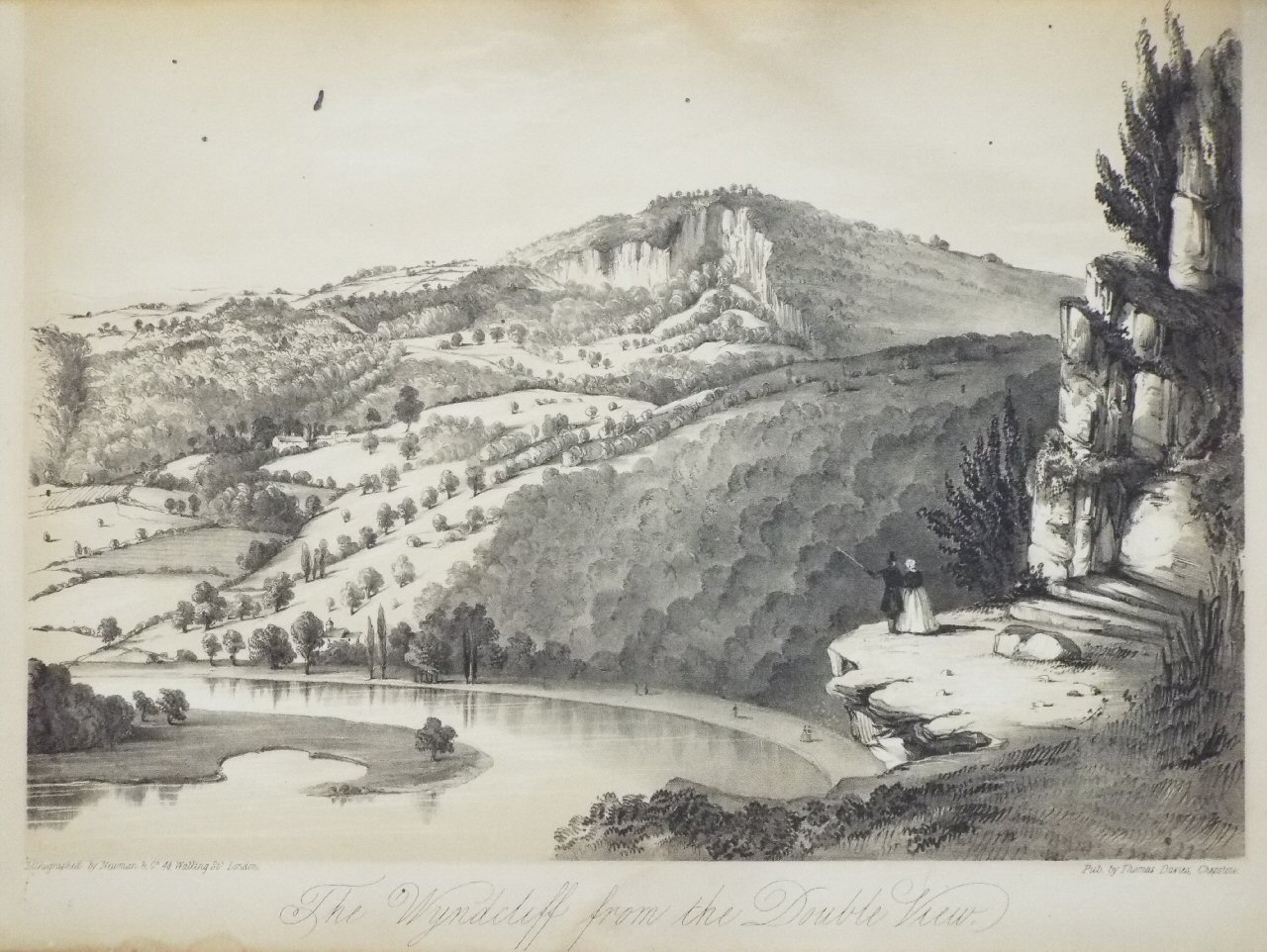 Lithograph - The Wyndcliff from the Double View. - Newman