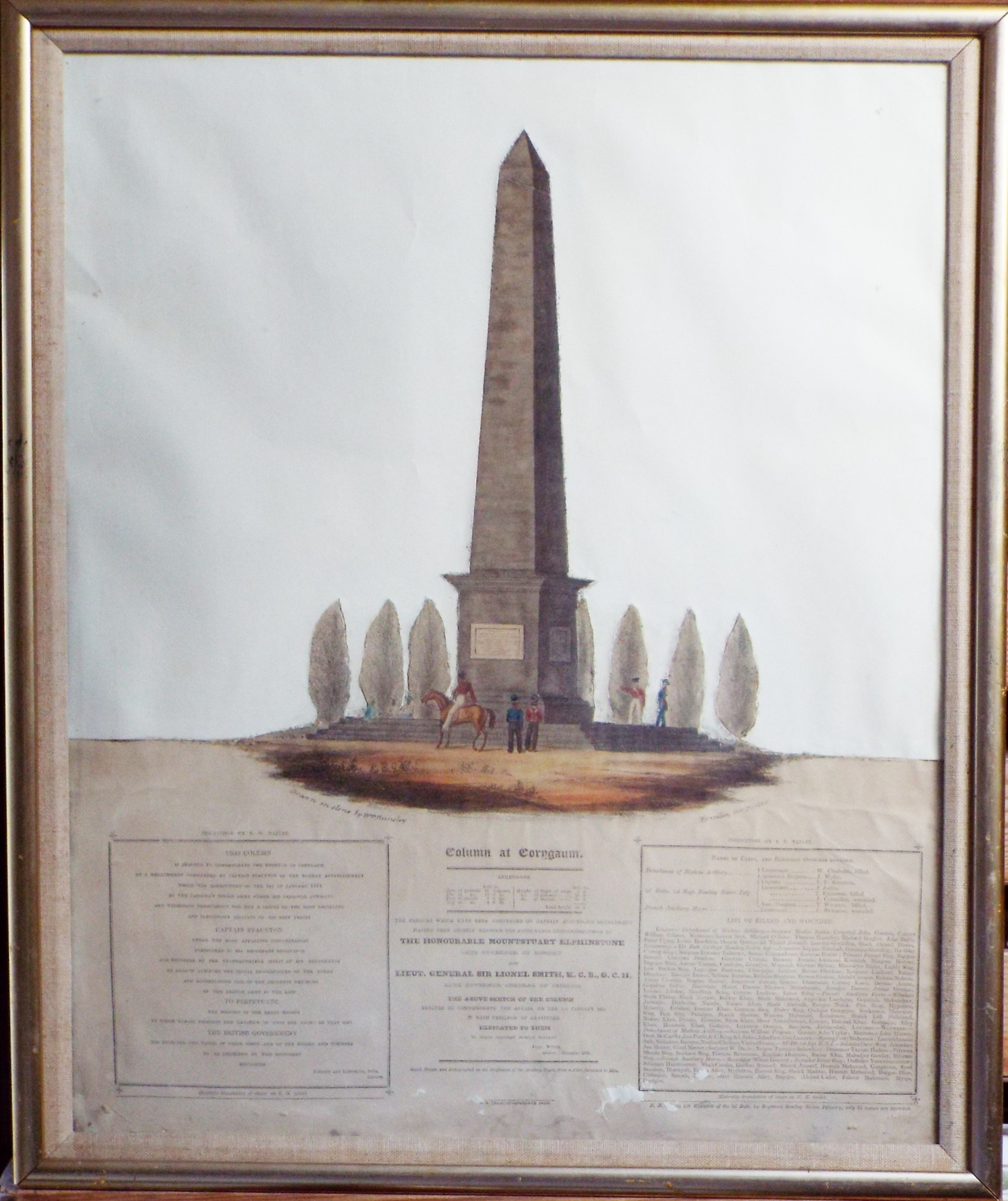 Lithograph - Column at Corygaum. - Hunsley