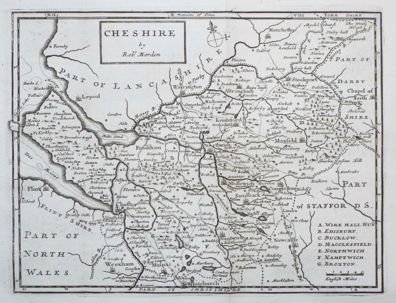 Map of Cheshire - Morden