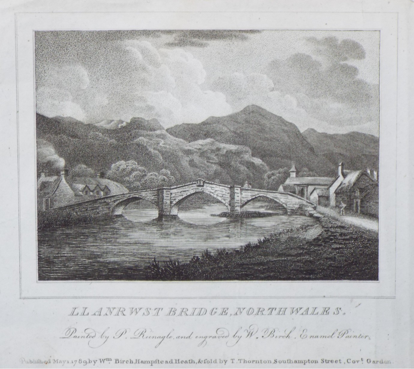 Print - LLanrwst Bridge, North Wales. - Birch