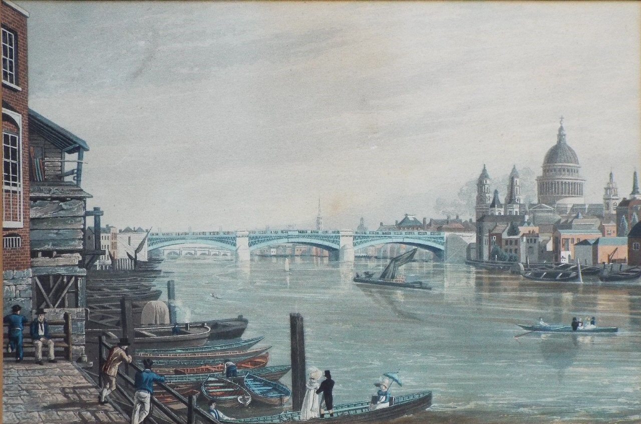 Aquatint - (Southwark Bridge)