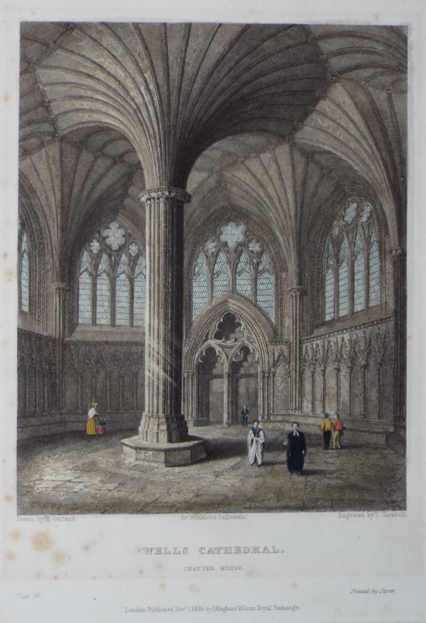 Print - Wells Cathedral. Chapter House - Turnbull