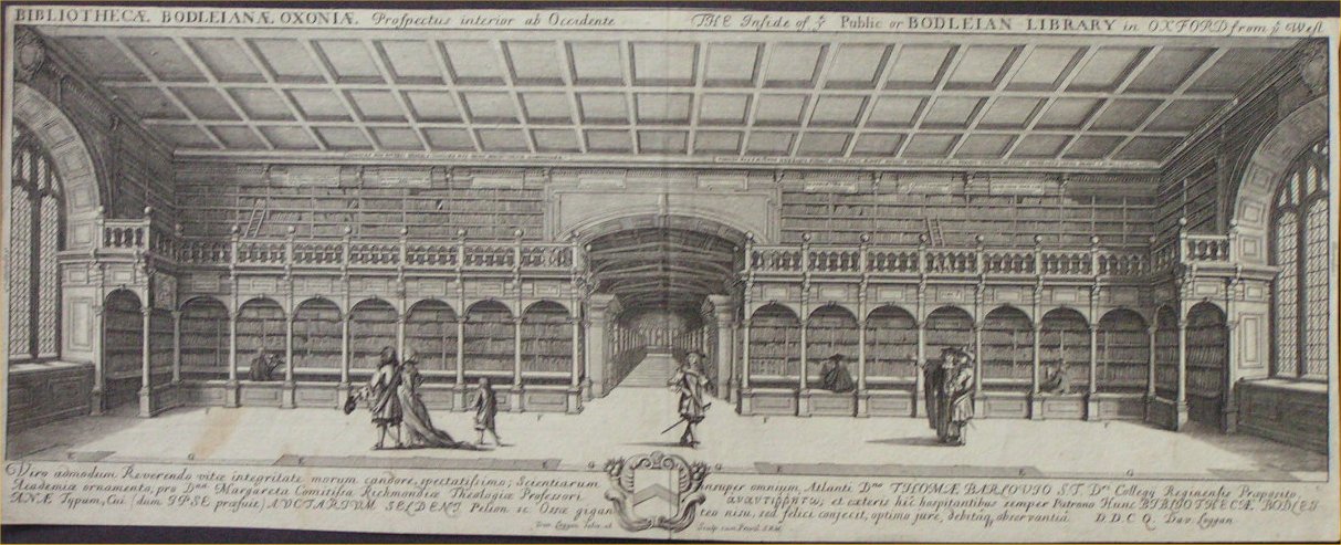 Print - Bibbliotheca Bodleianae Oxoniae Prospectus Interior ab Occident - Loggan