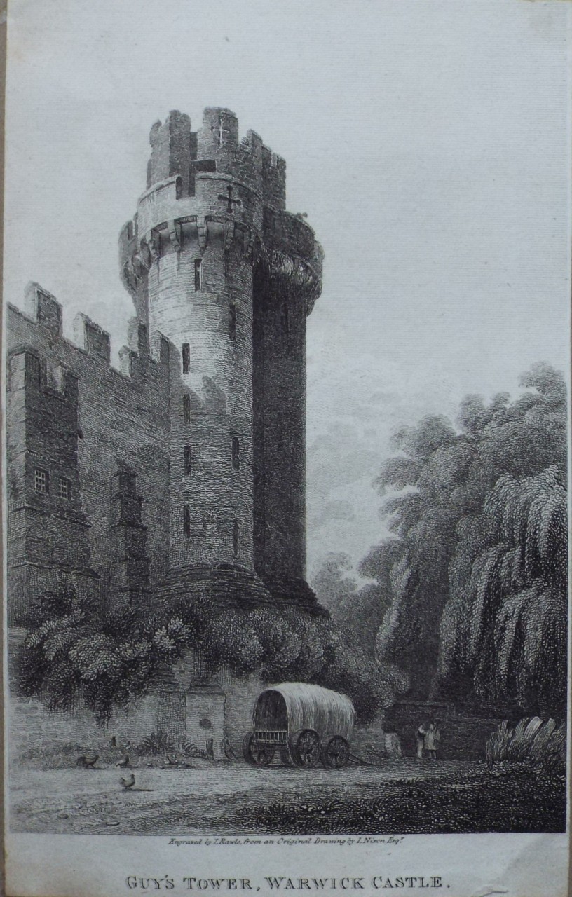 Print - Guy's Tower, Warwick Castle. - Rawle