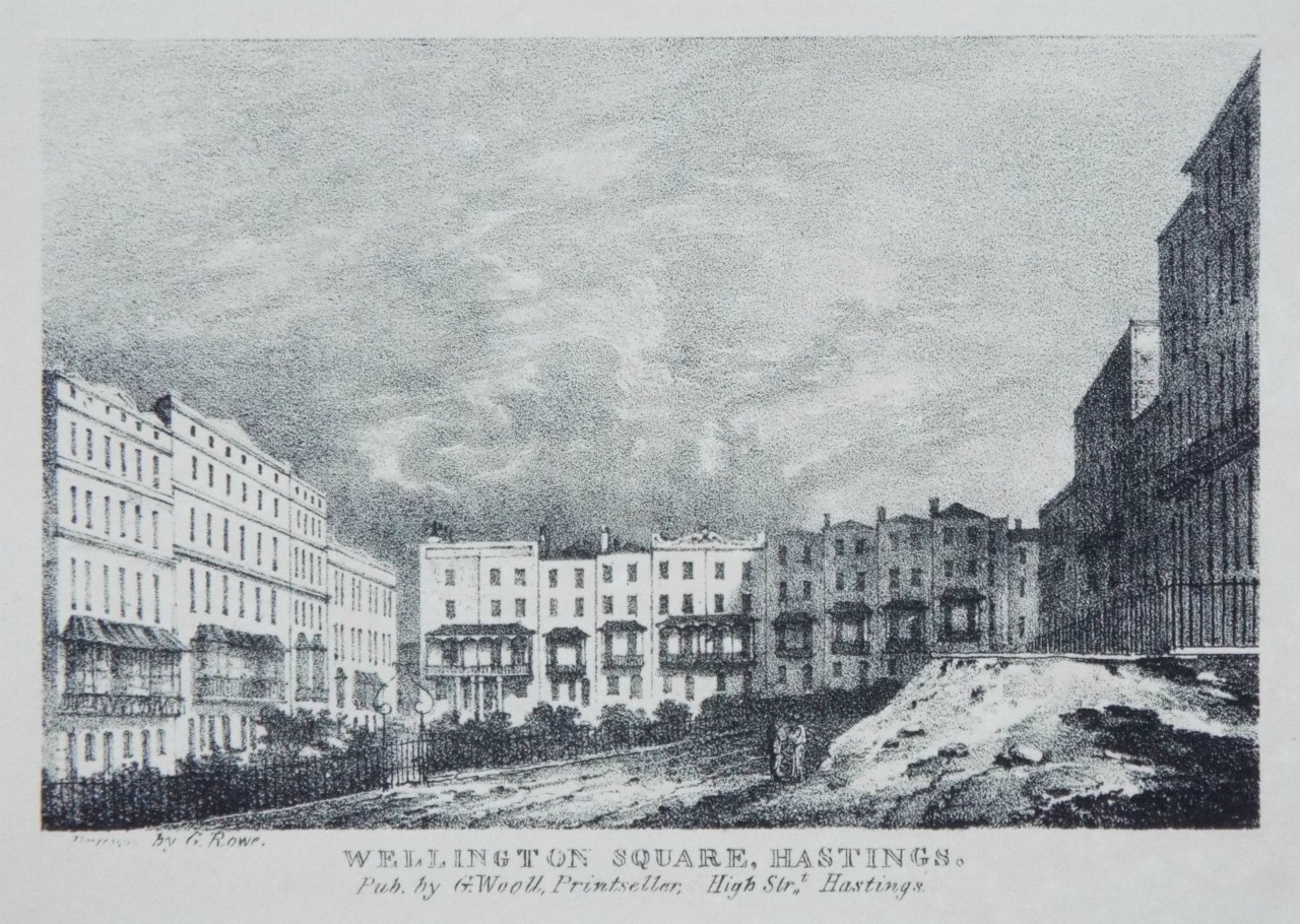 Lithograph - Wellington Square, Hastings. - Rowe