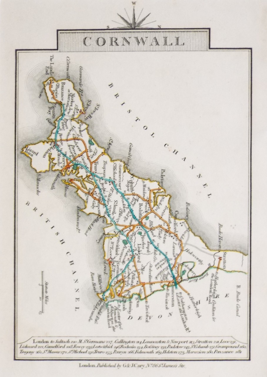 Map of Cornwall