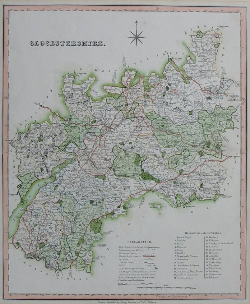 Map of Gloucestershire - Teesdale