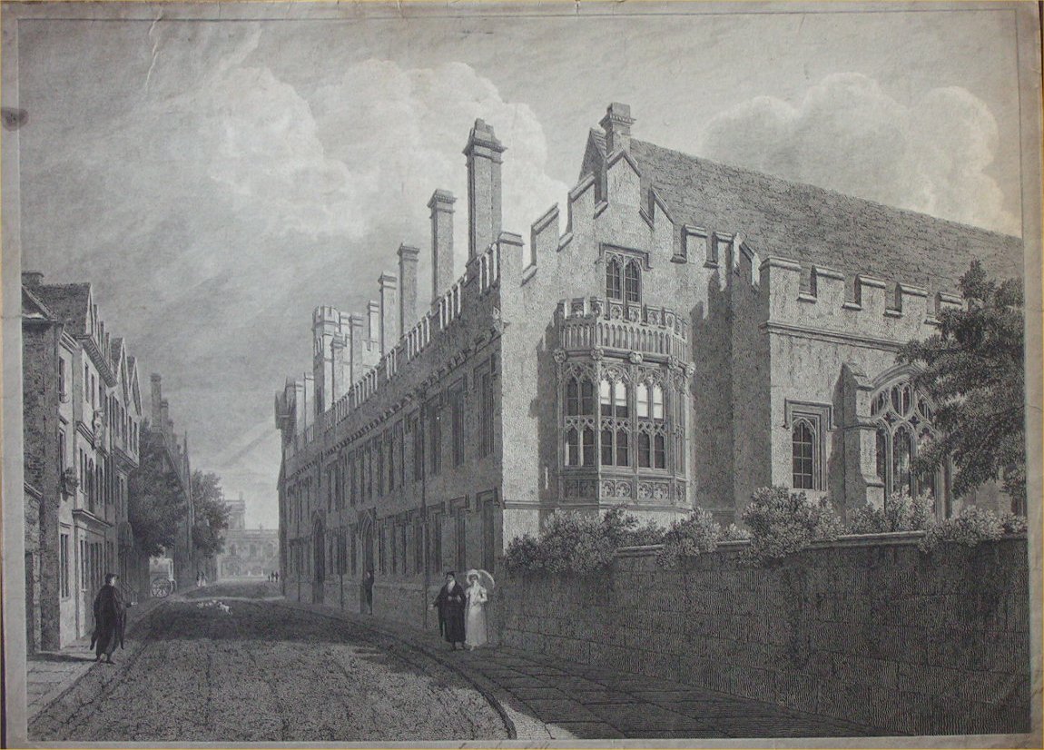 Print - (South West View of Lincoln College &c)