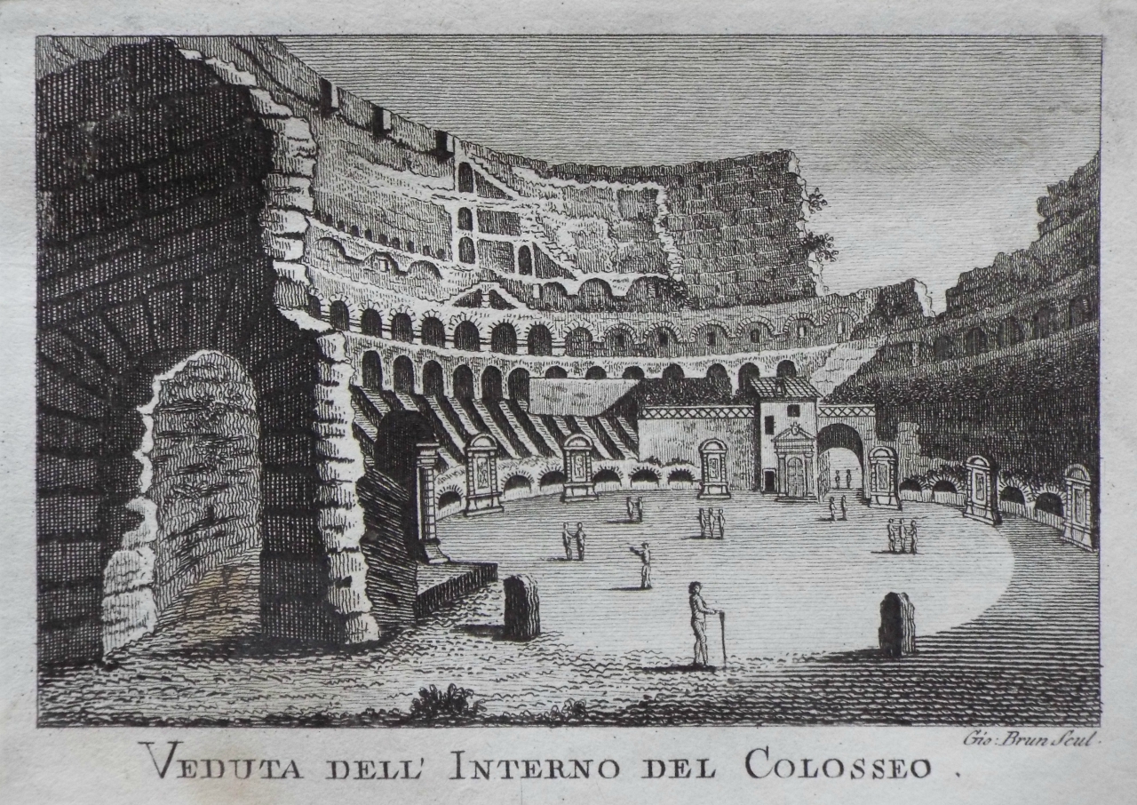 Print - Veduta dell' Interno del Colosseo - Brun