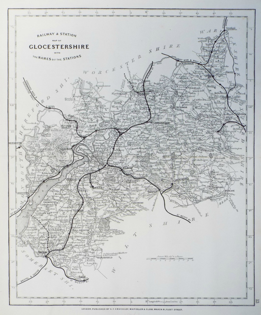 Map of Gloucestershire