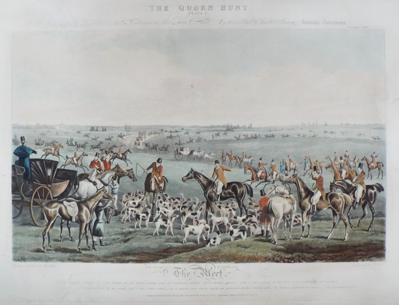 Aquatint - Quorn Hunt Plate I. The Meet. - Lewis