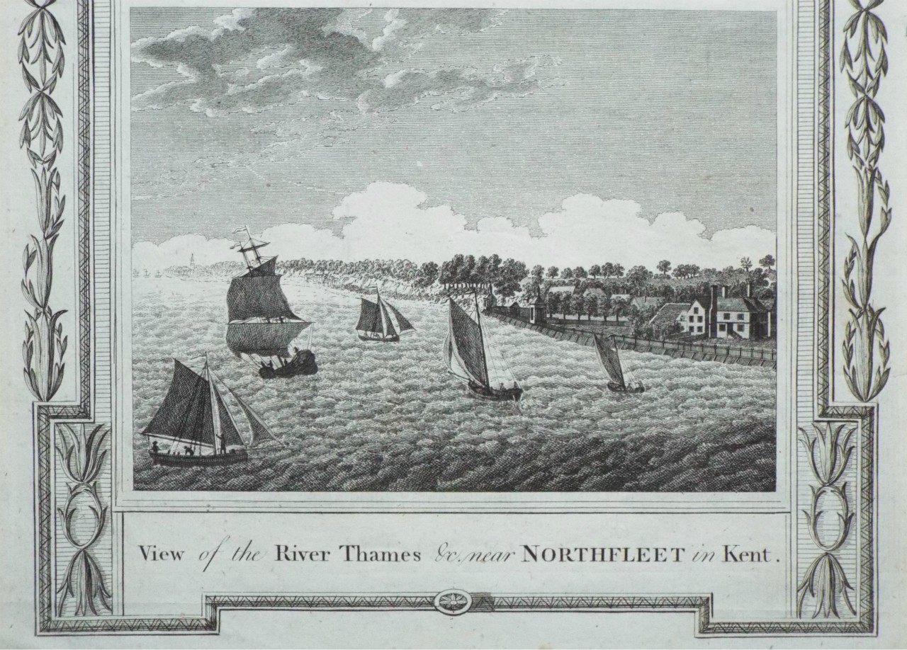 Print - View of the River Thames &c. near Northfleet in Kent.