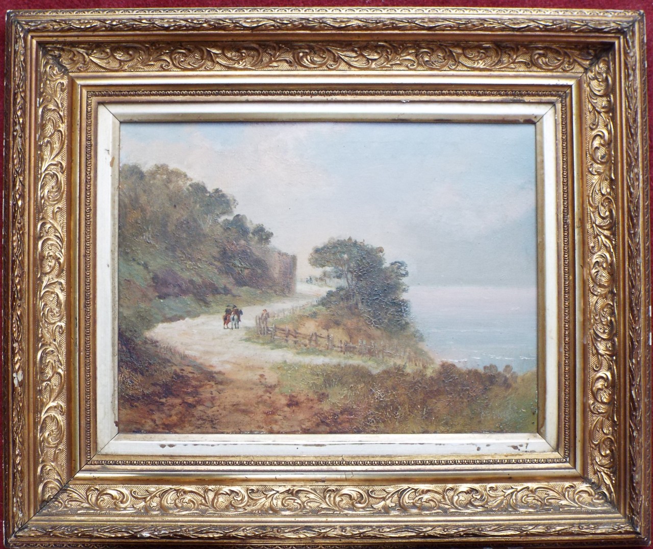 Oil on canvas - Coastal path near Weston-super-Mare