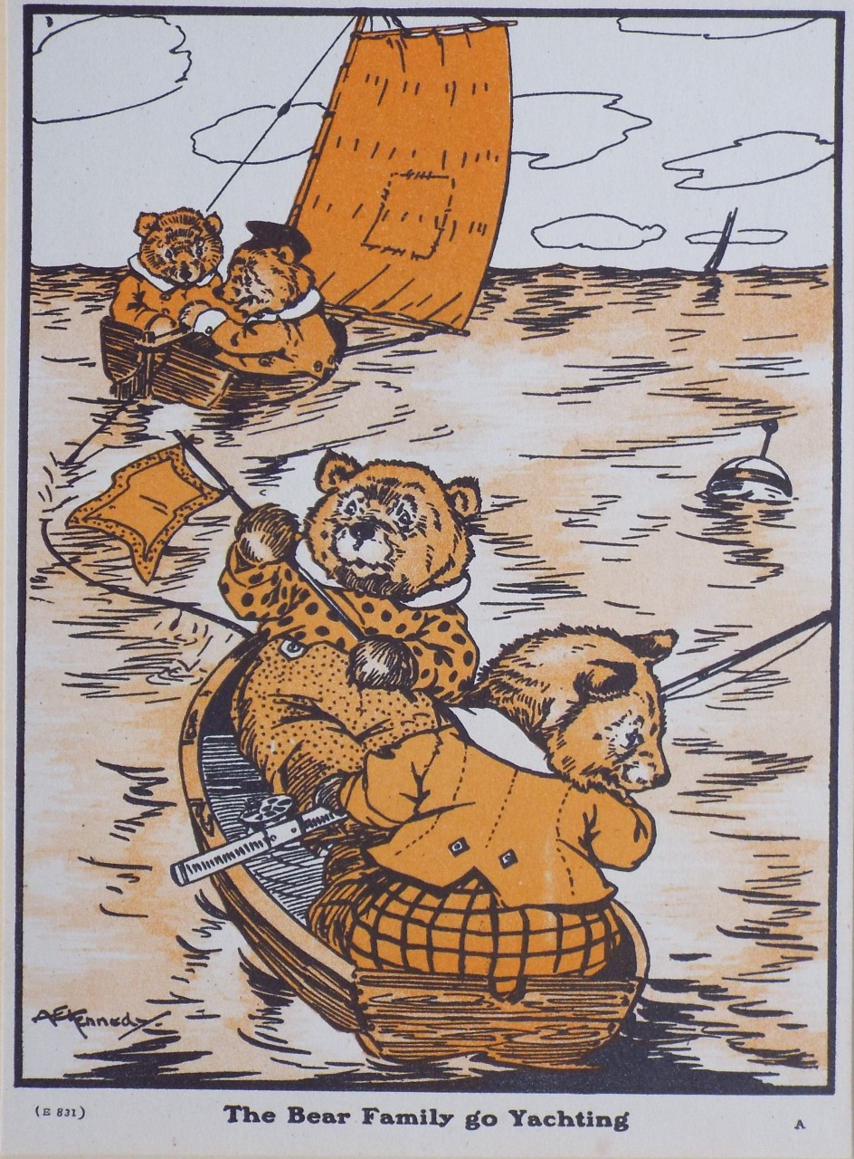 Lithograph - The Bear Family go Yachting