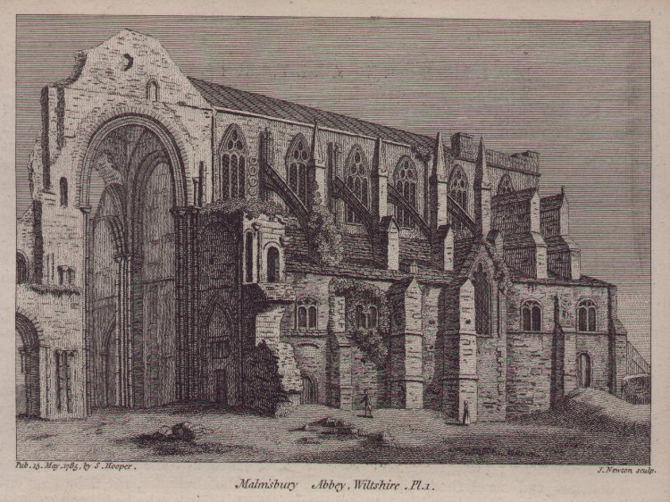 Print - Malmsbury Abbey, Wiltshire Pl.I. - Newton
