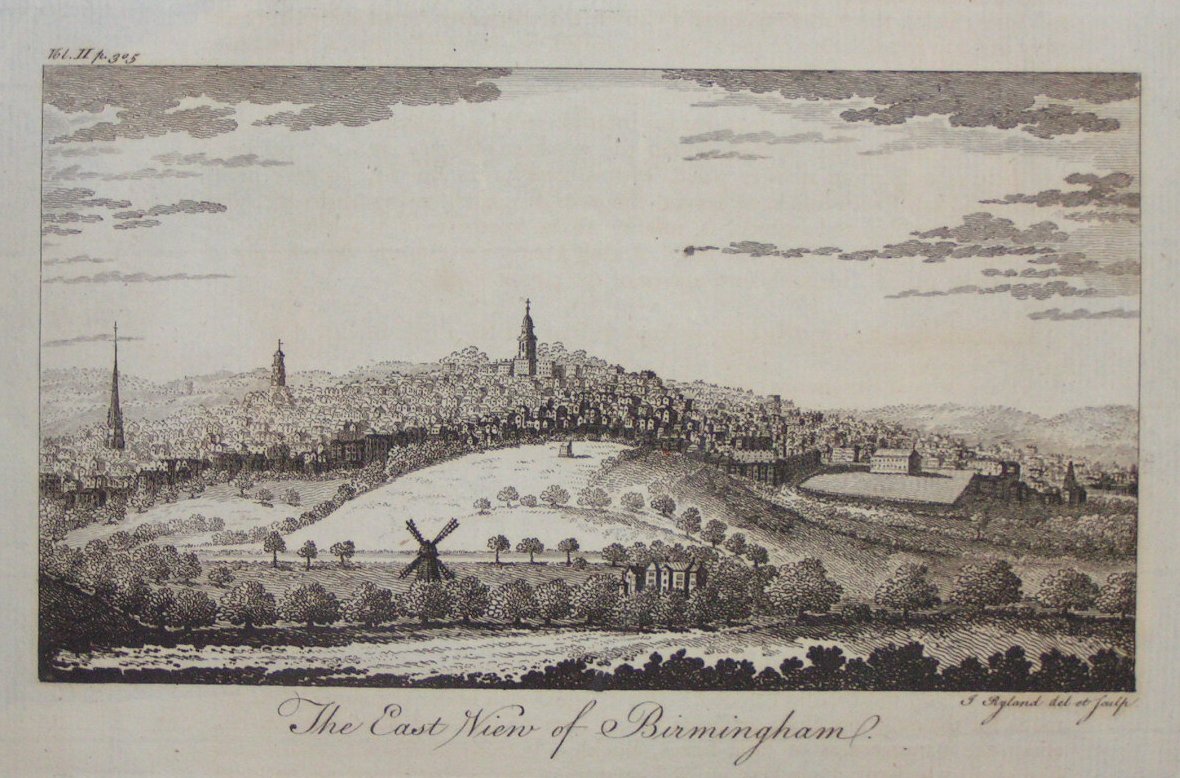 Print - The East View of Birmingham - Ryland