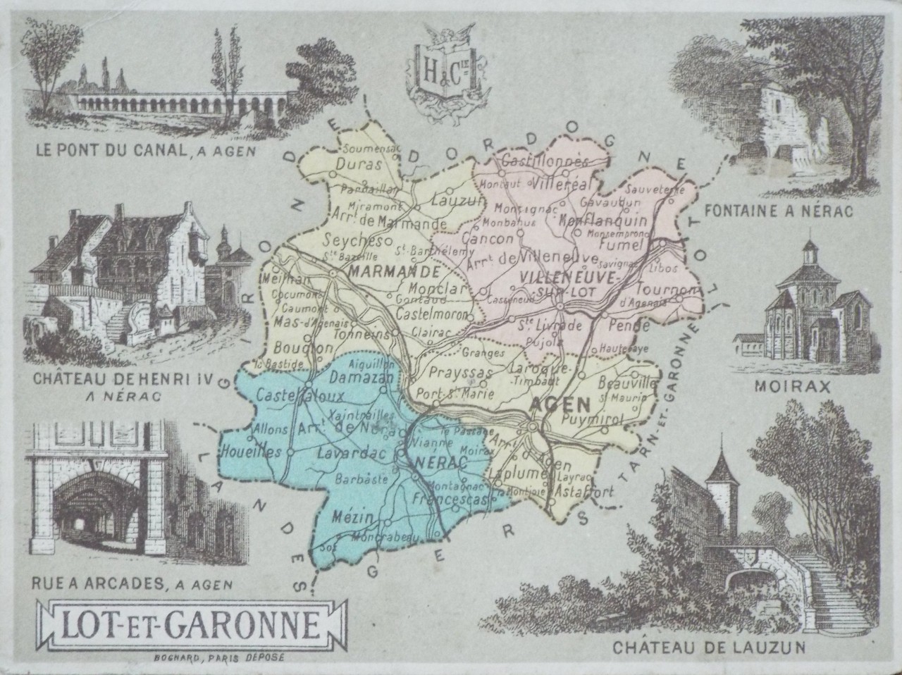 Map of Lot et Garonne