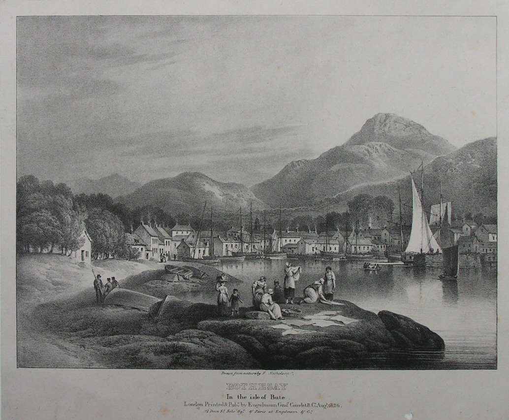 Lithograph - Rothesay In the isle of Bute