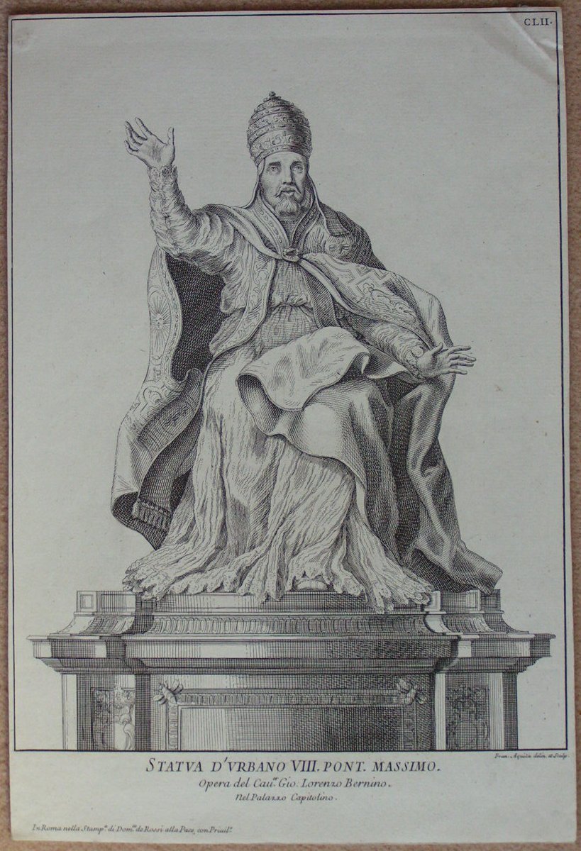 Print - Statua d'Urbano VIII. Pont. Massimo. - Aquila